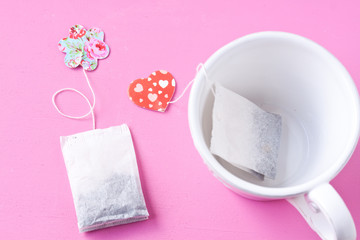 cup with tea bags