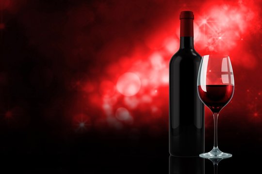 Composite image of red wine