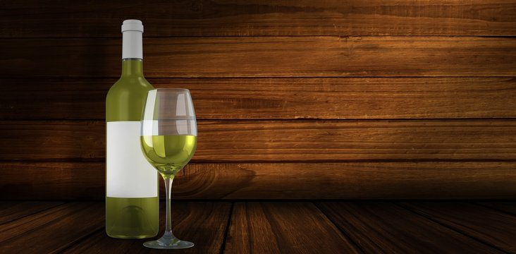 Composite image of white wine