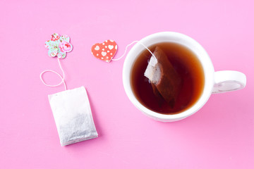cup of tea with tea bag