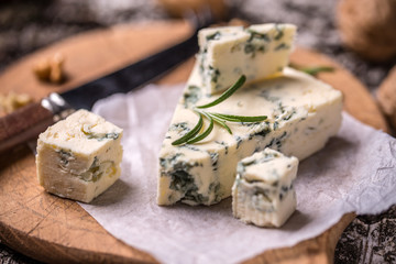French Roquefort cheese - obrazy, fototapety, plakaty