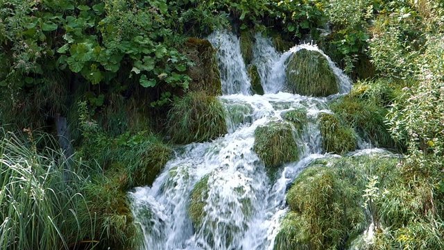 Beautiful Waterfalls at Plitvice National Park, Croatia