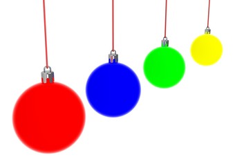 Hanging color neon christmas ball