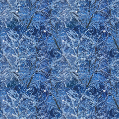Winter tree seamless pattern