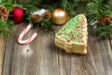 Tree shaped cookies for Christmas