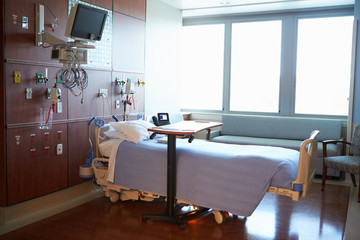 Empty Patient Room In Modern Hospital