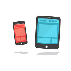 smartphone and tablet - vector