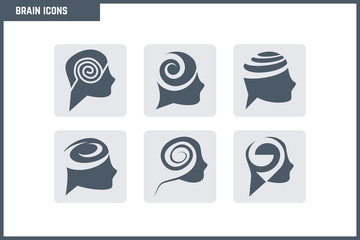 Vector Brain Icon Set