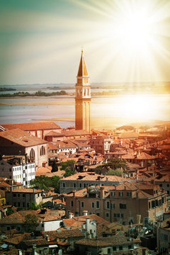 Famous St. Mark's campanile tower