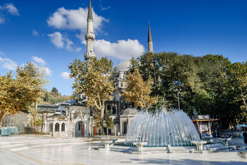 Eyup Sultan Mosque built in 1458, it was the first mosque constructed by the Ottoman Turks following the Conquest of Constantinople in 1453.
