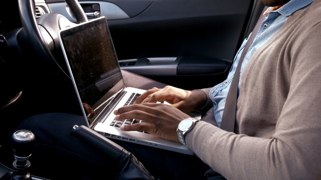 Man using laptop 