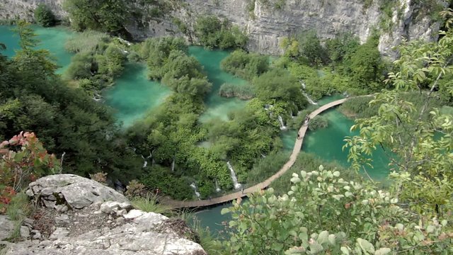 Beautiful Waterfalls at Plitvice National Park, Croatia