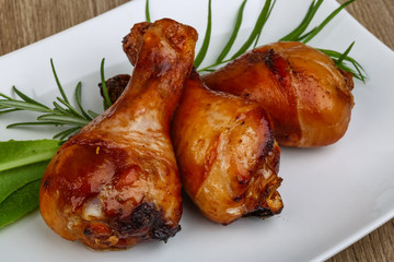 Roasted chicken legs
