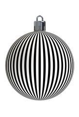 Grating vertical black texture christmas ball