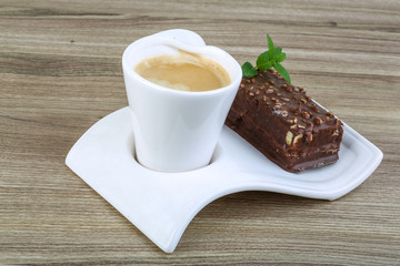 Cake with coffee