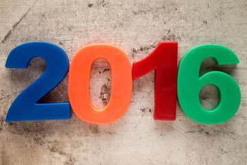 Colorful 2016 symbol