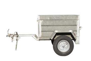 Car trailer isolated on white background