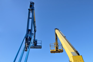 aerial platform against a blue sky