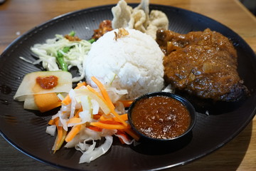Asian healthy cafe lunch