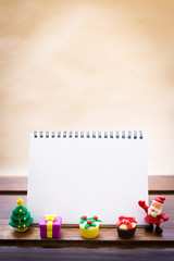 Notebook to display your artworks. with cute vintage christmas n
