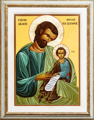 Icona di San Giuseppe con Gesù bambino