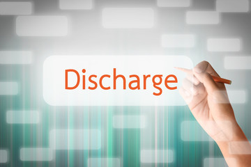 Human hand write on the screen