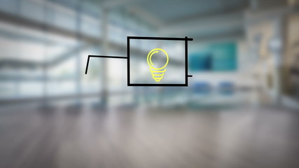 Businessman drawing business flowchart