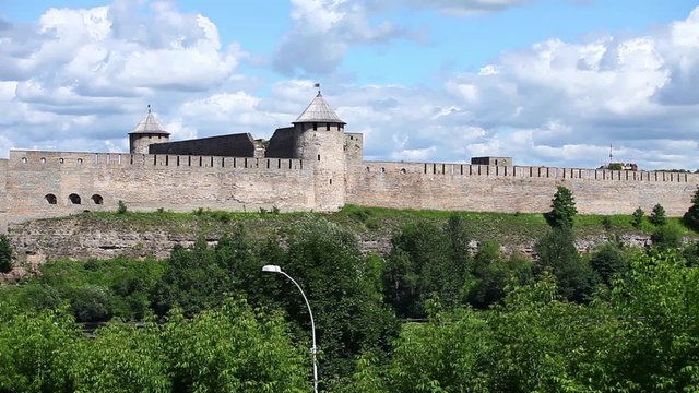 panorama view of the Ivangorod Fortress