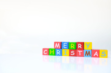 wooden cubes merry christmas
