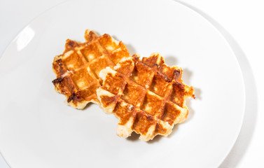 waffles isolated on white background