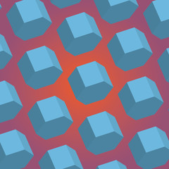 abstract realistic 3d hexagon