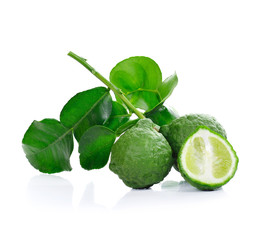 Bergamot fruit on white background.