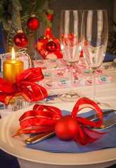 Image of Christmas dinner in restaurant