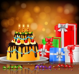 Modern birthday background with balloons 