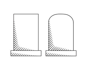 hand drawn headstones