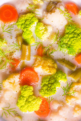 green cauliflower vegetable soup
