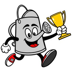 Watering Can running with Trophy