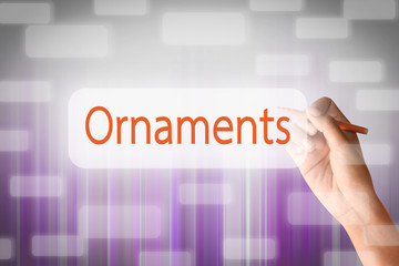 Human hand write on the screen