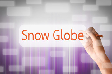 Human hand write on the screen