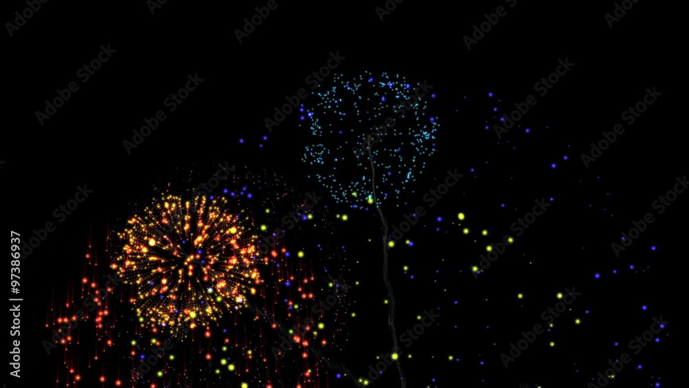 Aufkleber exploding fireworks