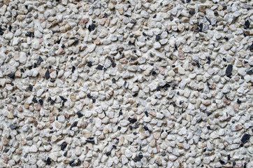 Mosaic from small pebble closeup