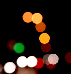 defocused bokeh lights