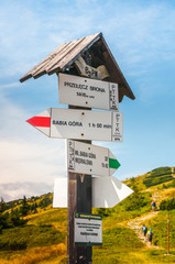 Mountain signs. Poland