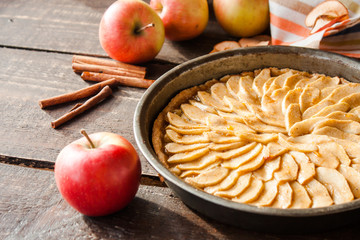 Apple pie with cinnamon