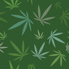 cannabis seamless pattern