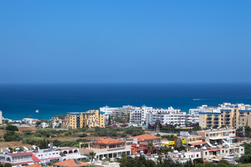 Naklejka na ściany i meble A panoramic view of Protaras, Cyprus