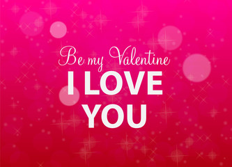 Fototapeta na wymiar Happy Valentines Day Card. Vector Illustration