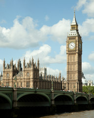 Fototapeta na wymiar House of Parliament with Big Ban tower in London UK