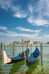 Beautiful Church of San Giorgio Maggiore and gondolas, Venice, I