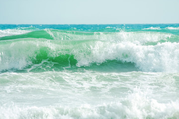 Big Waves Breaking at Shore